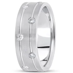 0.36ctw Diamond 14K Gold  Wedding Band (7mm) - (F - G Color, SI2 Clarity)