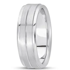 14K Gold Mens Fancy Wedding Band (7mm)