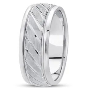 14K Gold Mens Fancy Wedding Band (9mm)