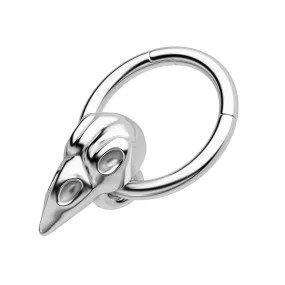 16G Bird Head Skull Hinged Segment Septum Ring