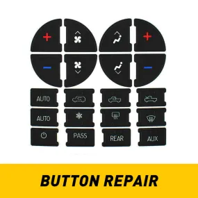 AC/Radio Dash Button Repair Kit, Fixing Ruined Faded Buttons Sticker Fits Chevrolet Models