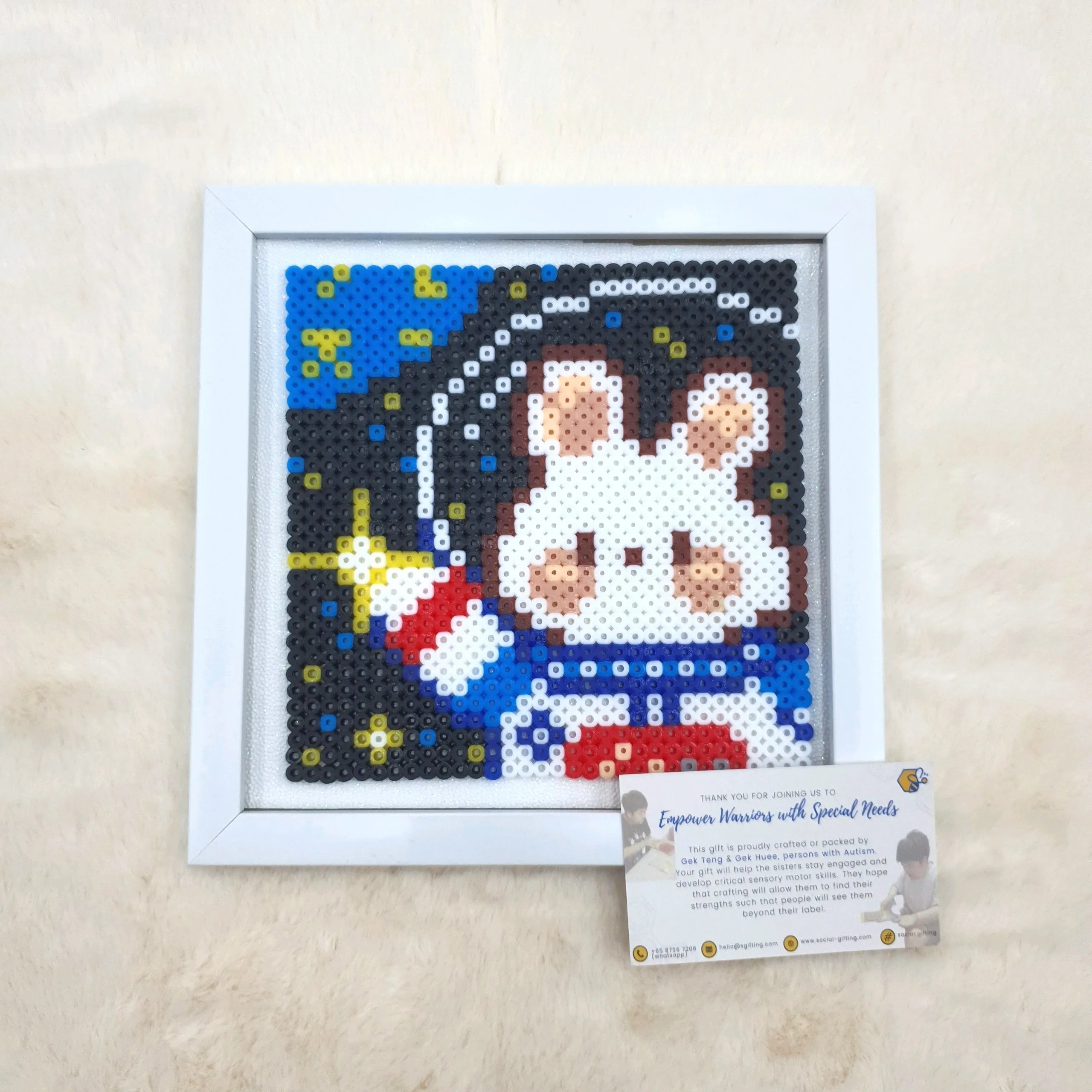 Assorted Hama Beads with Wooden Frame (20 x 20cm)