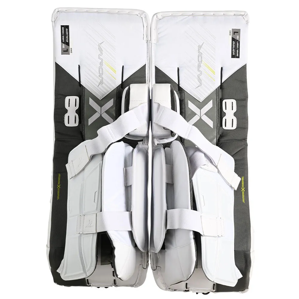 BAUER VAPOR HYPERLITE 2 SENIOR WHITE GOALIE PADS