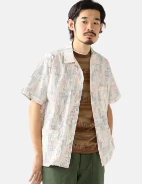 Beams Plus Beach Jacket (Hawaiian Print) - Off White