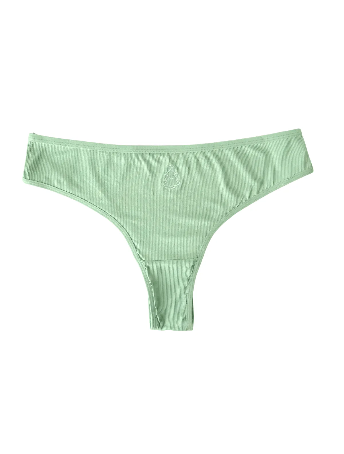 BeChill™ Smiley Christmas Tree Ribbed Thong