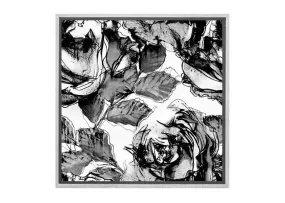 Black and White Watercolor Roses | Canvas Wall Art Print