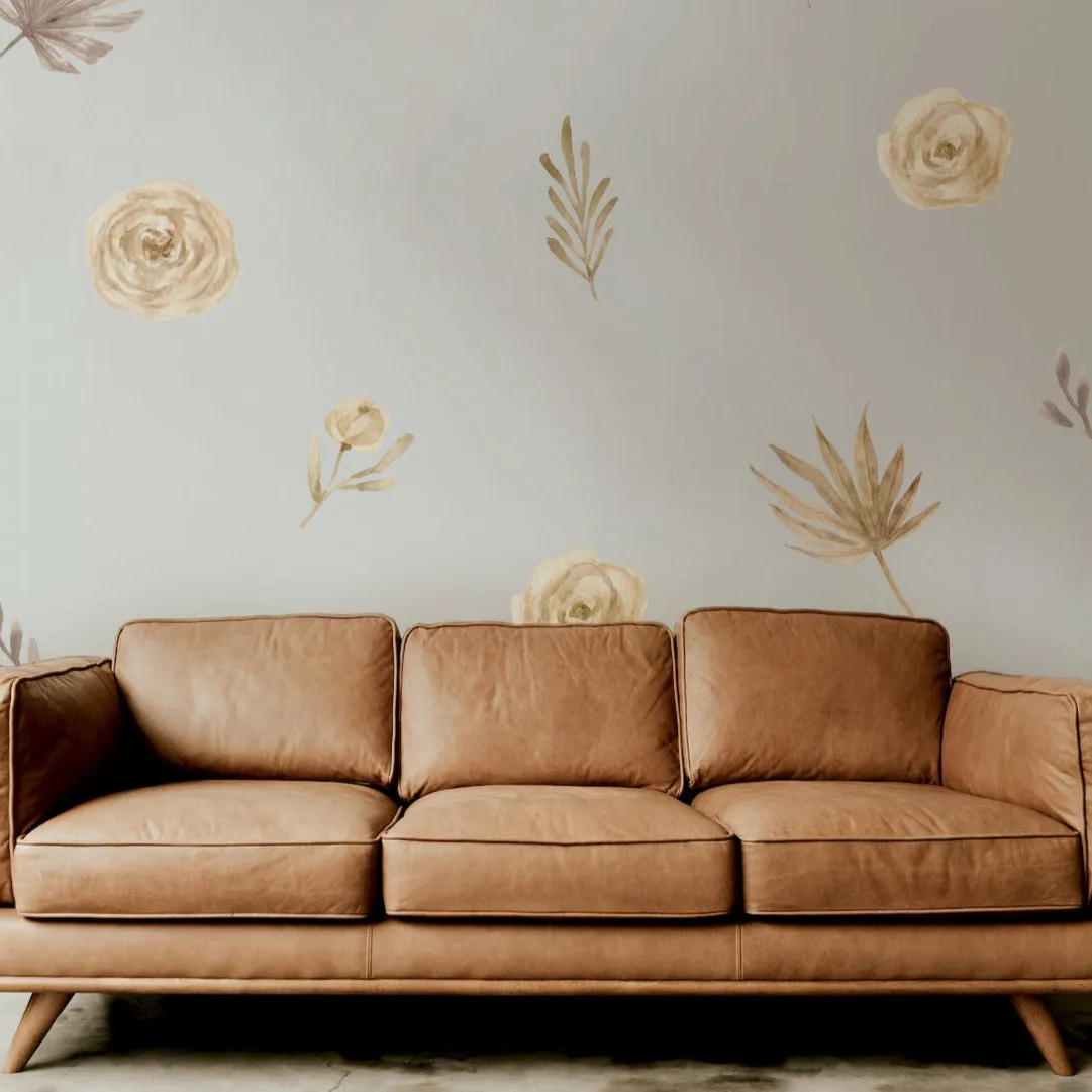 Boho Flowers Wall Decal Set