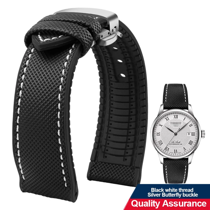 Breathable Rubber Canvas Watch Strap