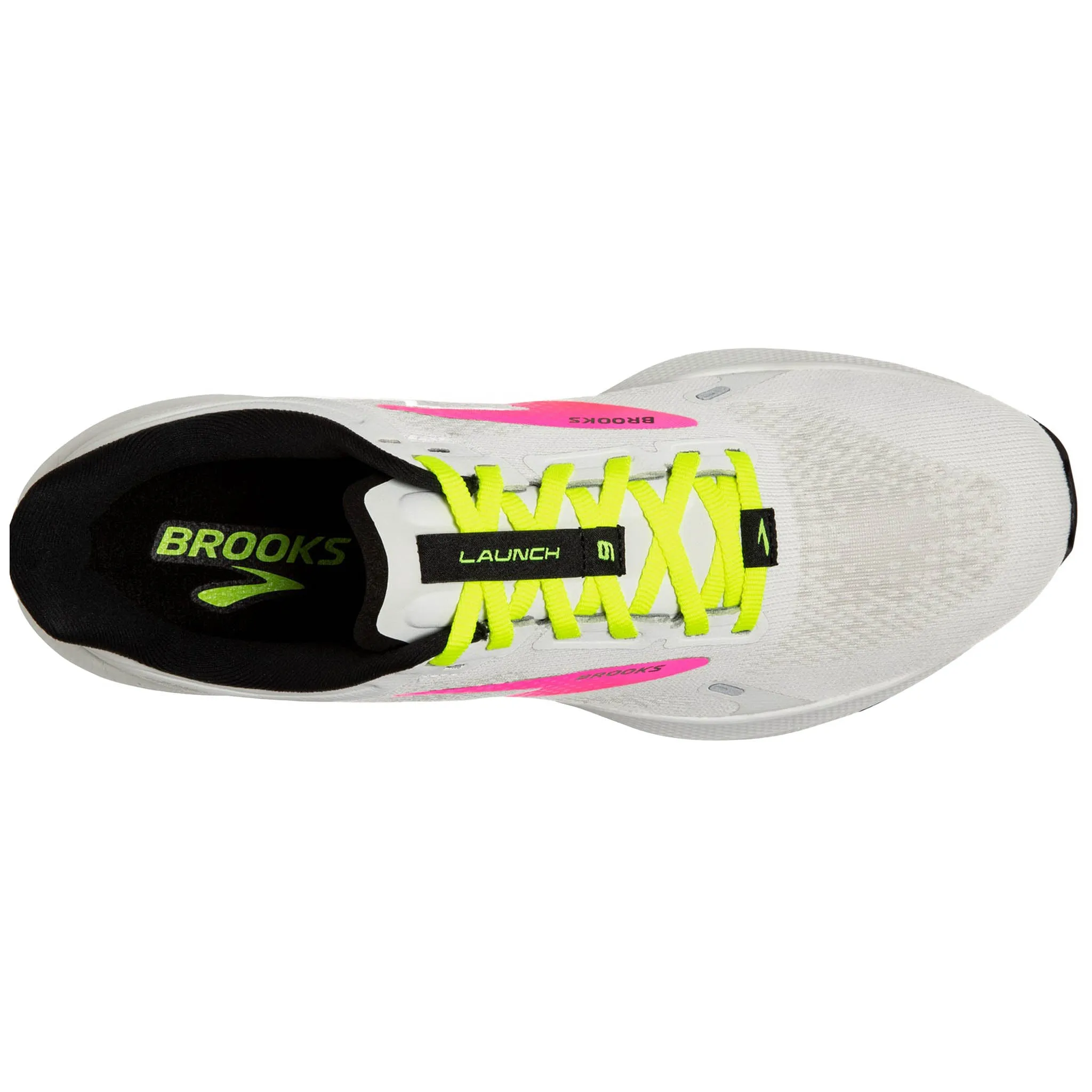 Brooks Women's 120373 148 Launch 9 White Pink Nightlife Speed Neutral Running Shoes