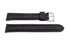 Brown Smooth Padded Leather Extra Long Watch Strap