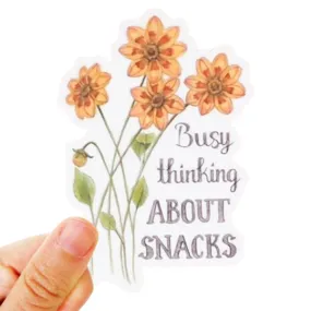 Busy Thinking About Snacks Vinyl Sticker