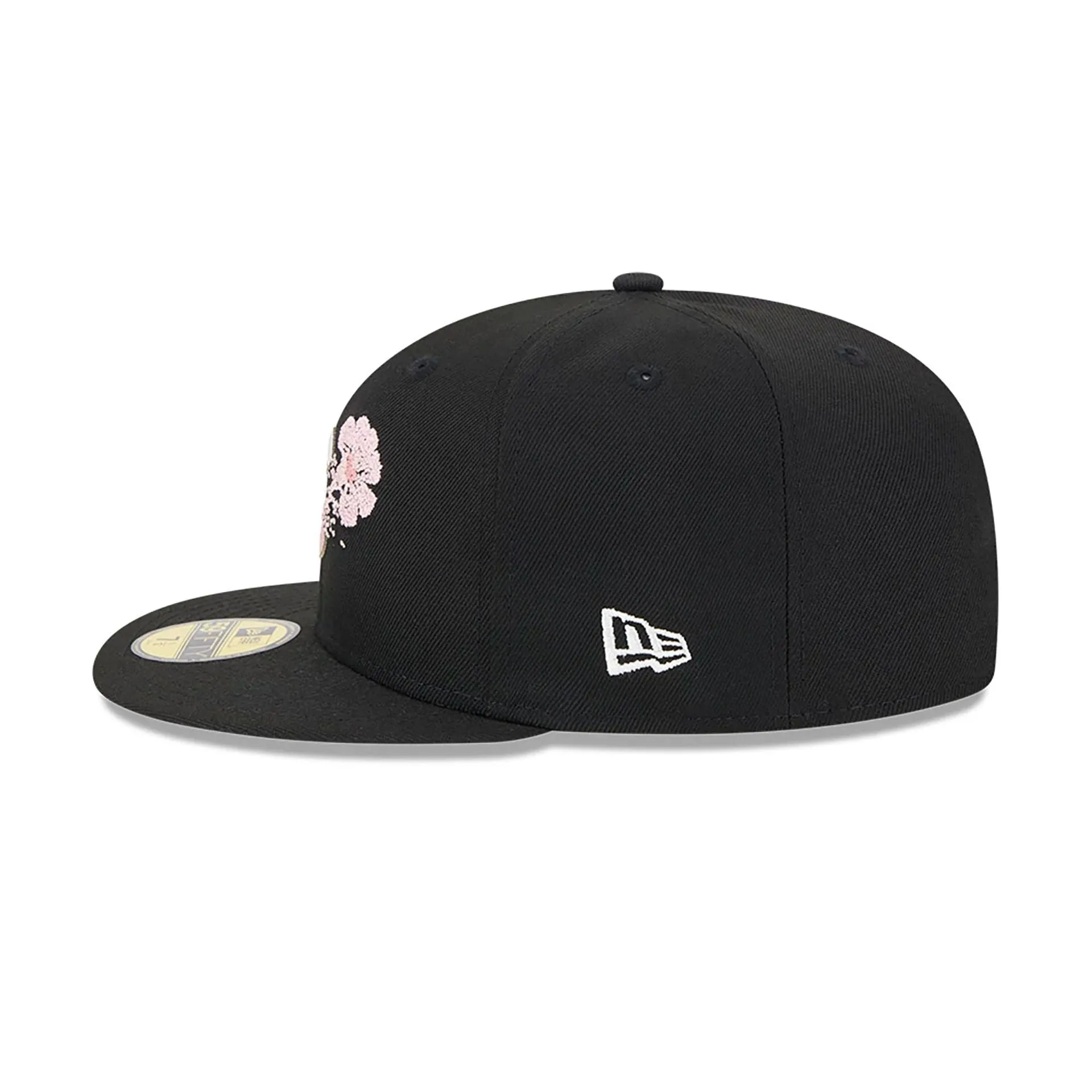 Chicago Cubs Dotted Floral Black 59FIFTY Fitted Cap