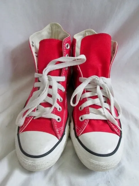 CONVERSE ALL STAR Chucks Hi-Top Sneaker Trainer Athletic Shoe RED Mens 8 Women 10