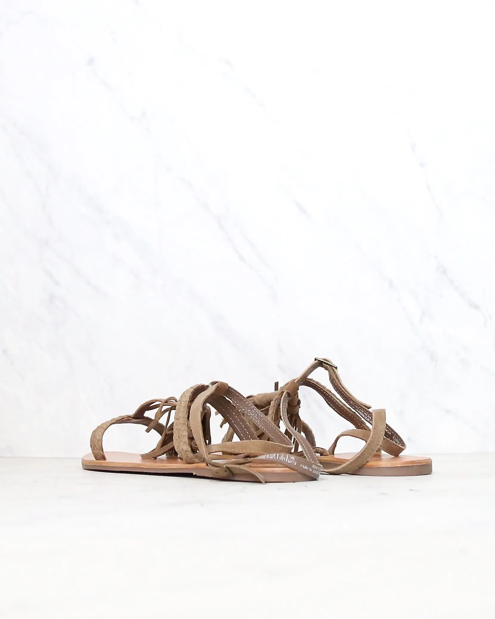 Coolway - Mistic Boho Chic Fringe Suede Sandals