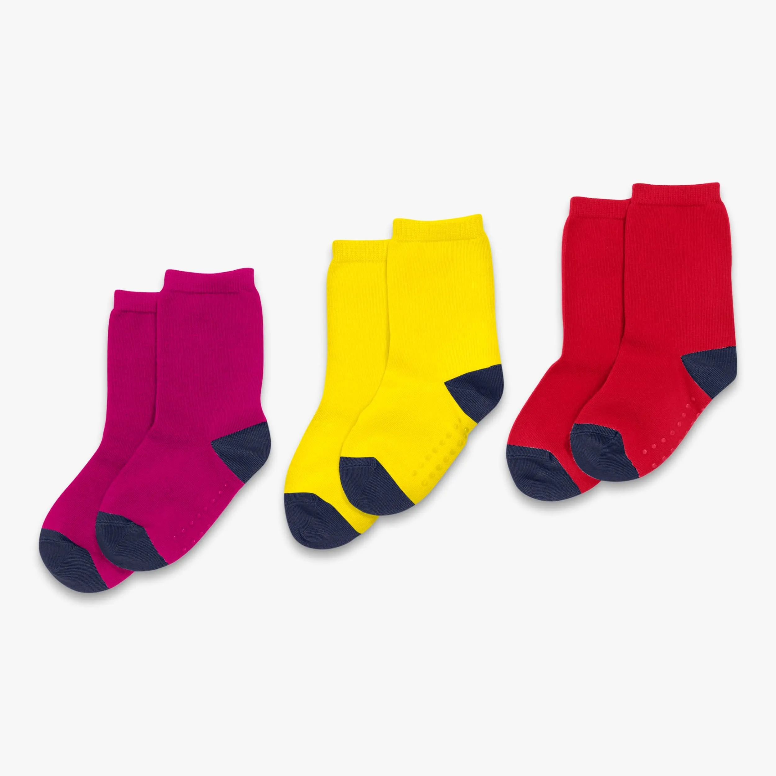 Crew sock 3-pack in solid colors