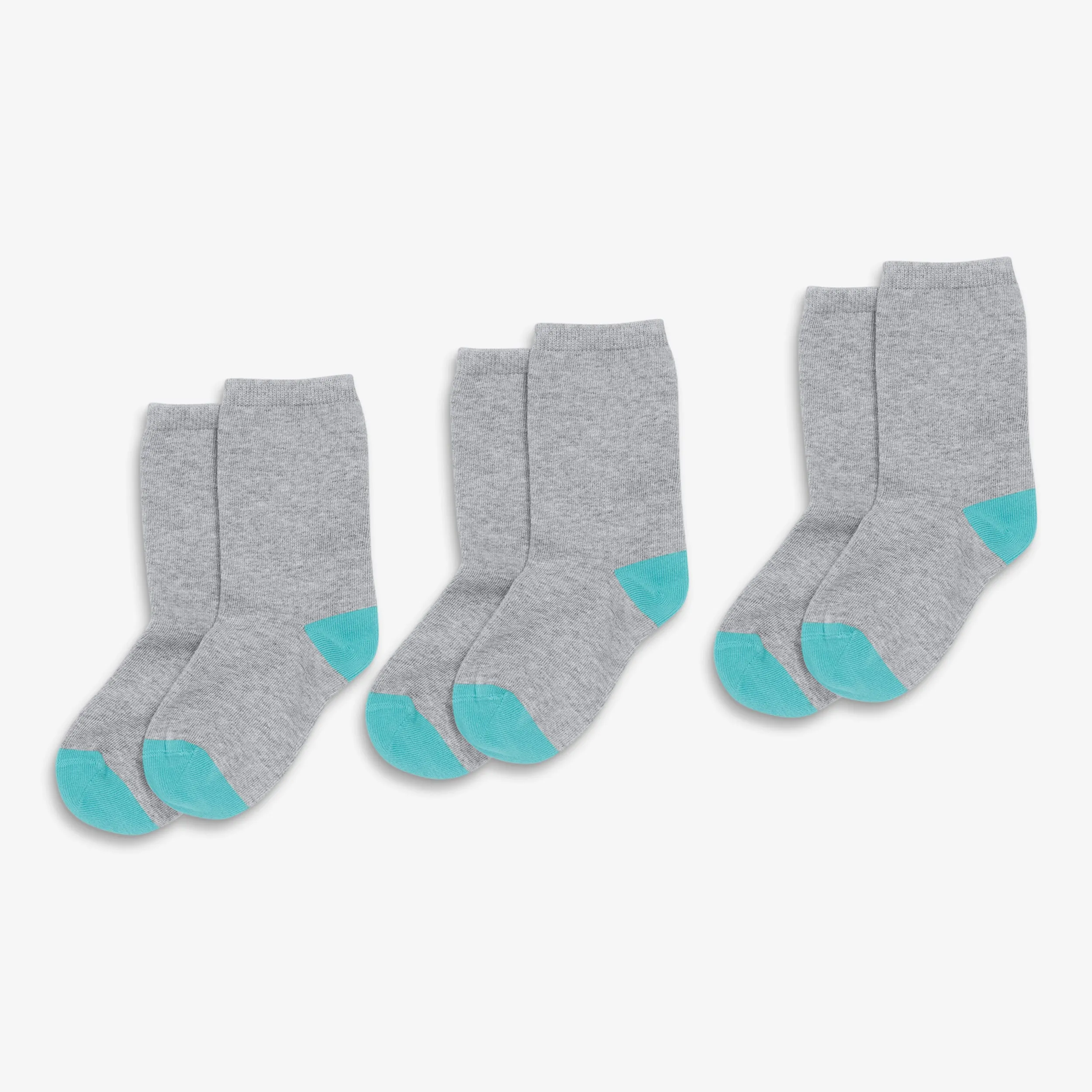 Crew sock 3-pack in solid colors