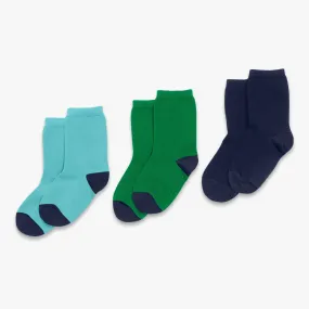 Crew sock 3-pack in solid colors