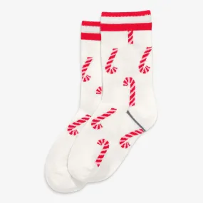 Crew sock in candy canes