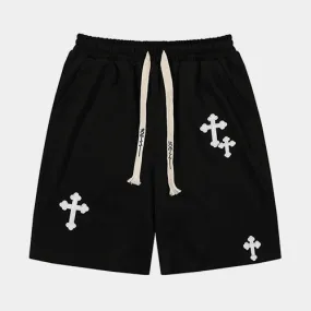 Crucible | Goth Inspired Embroidered Sports Shorts