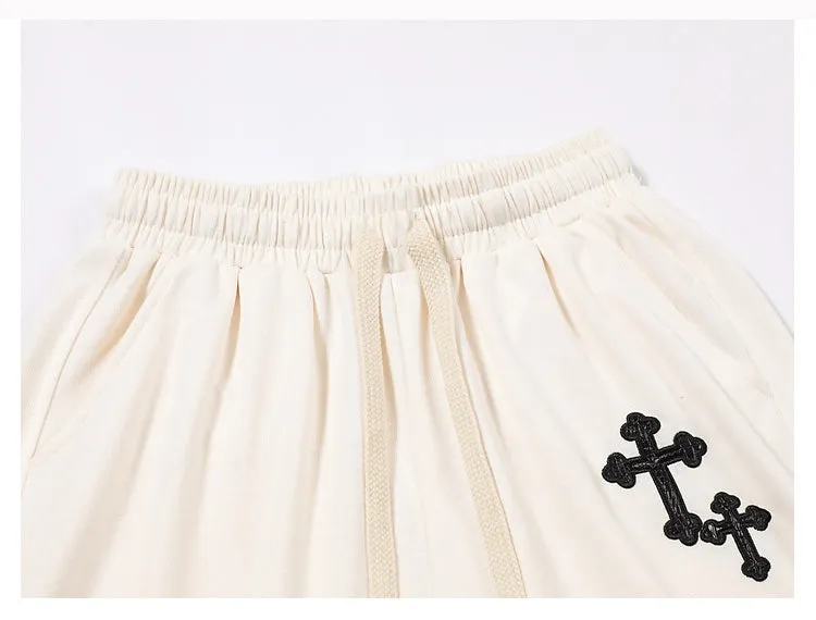 Crucible | Goth Inspired Embroidered Sports Shorts