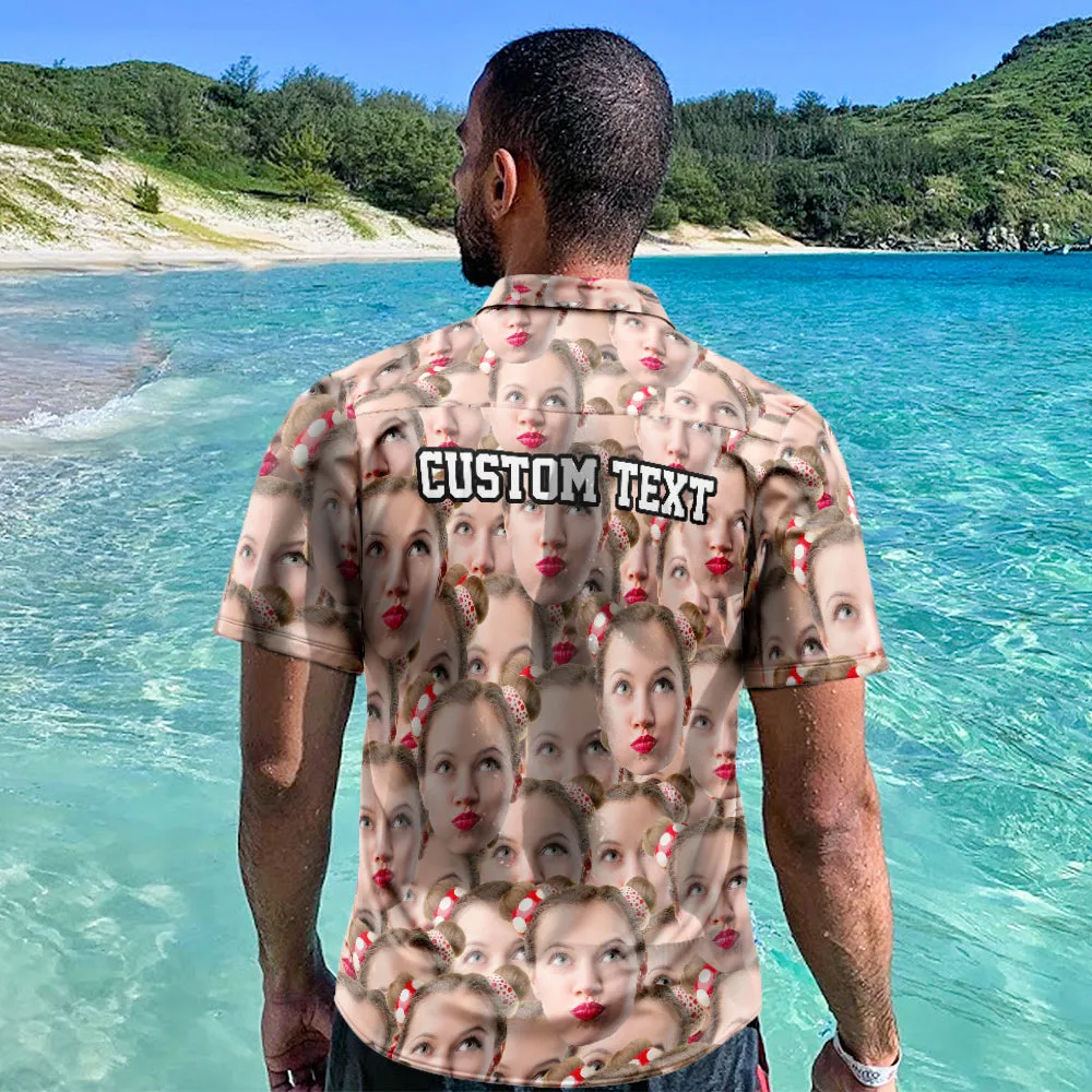 Custom Face Mens Shirt All Over Print Hawaiian Shirts