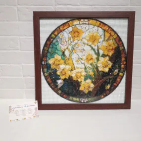 Daffodil Diamond Art in Wooden Frame