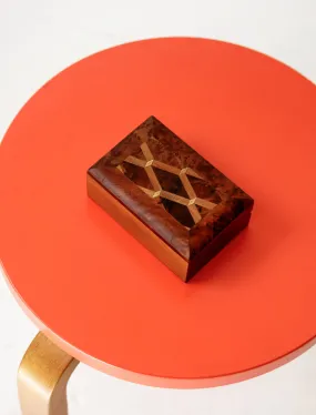 Diamond Marquetry Top Wooden Box