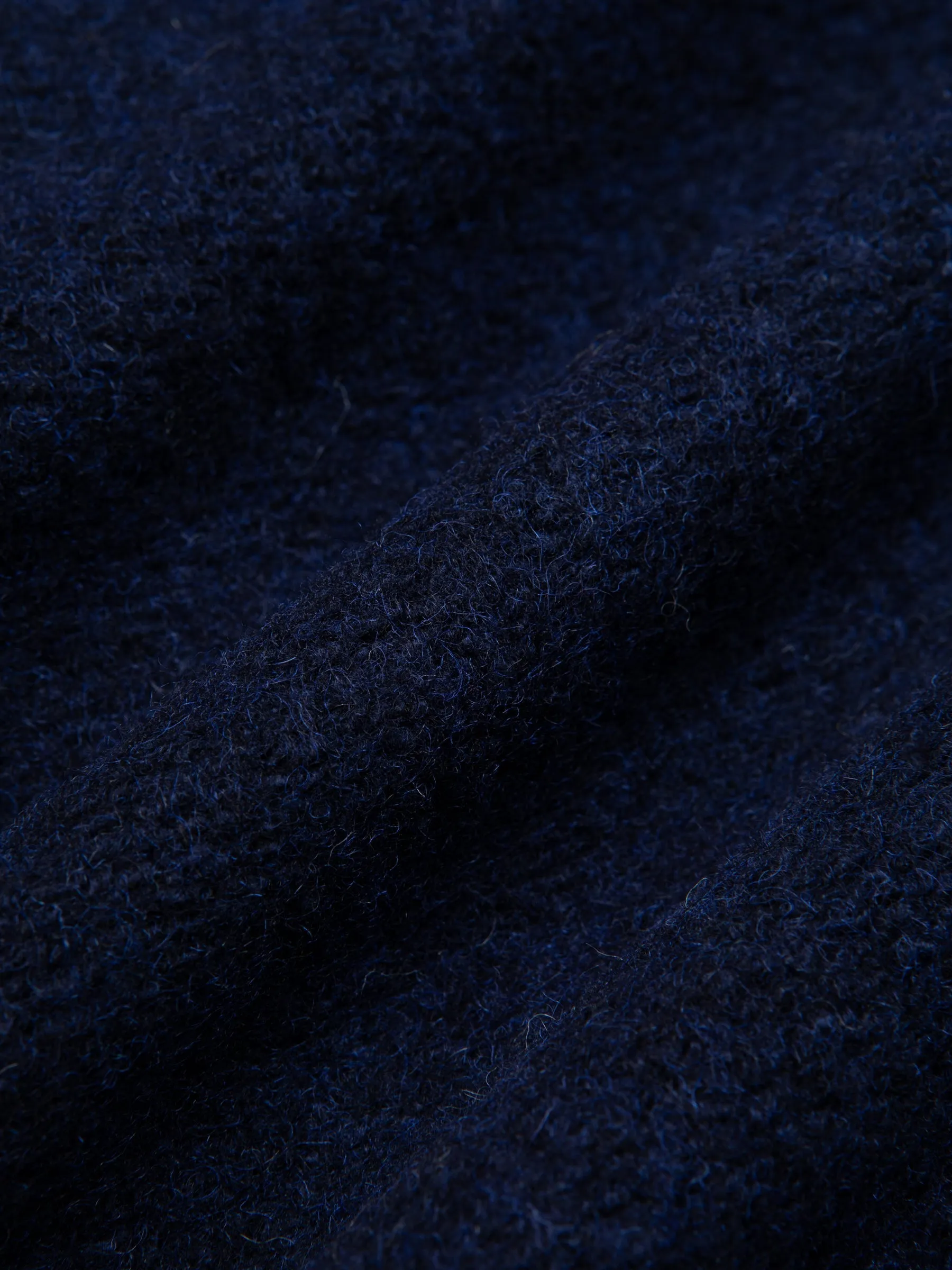 Dreghorn Fleece In Midnight Blue Italian Wool