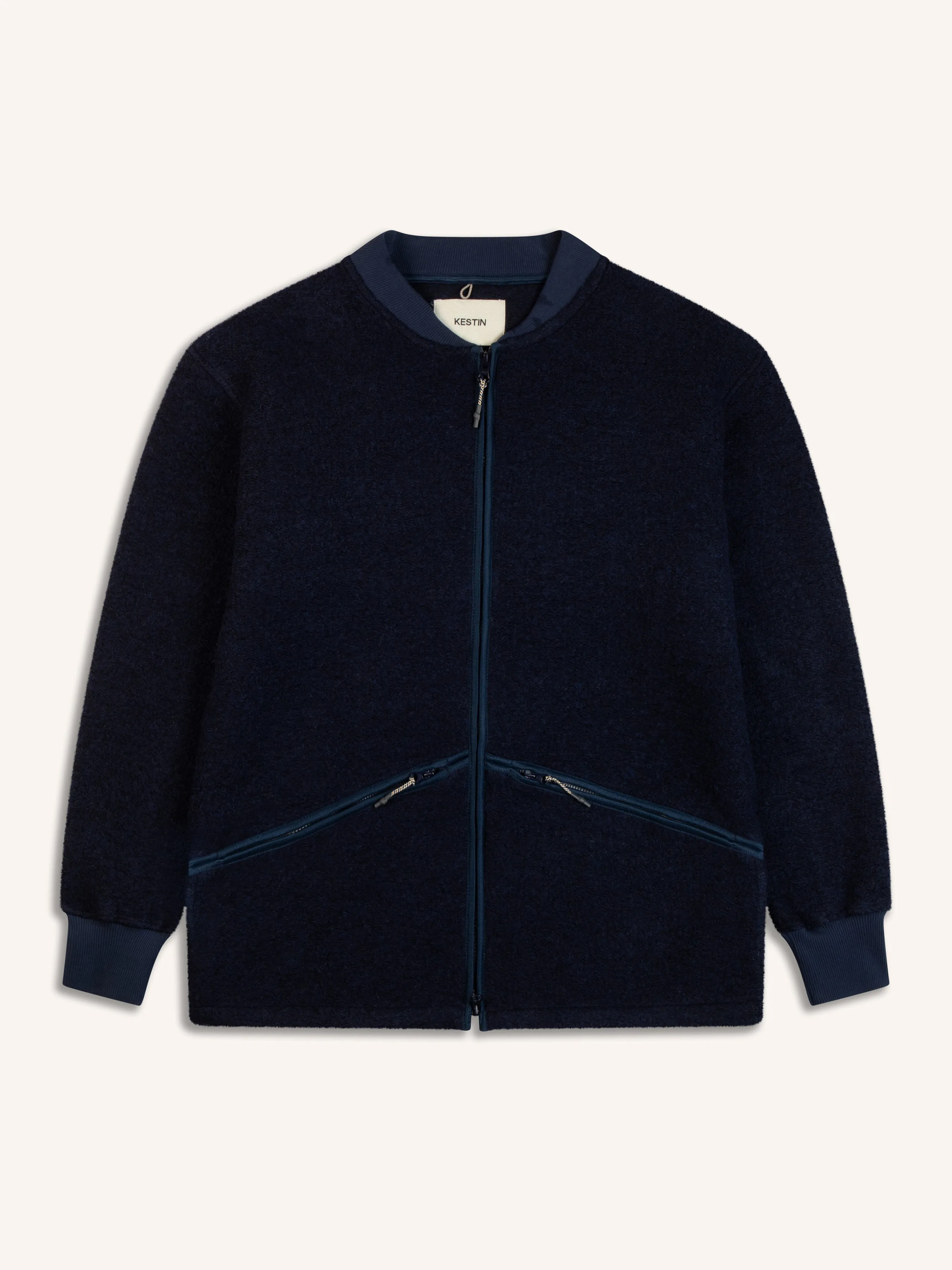 Dreghorn Fleece In Midnight Blue Italian Wool