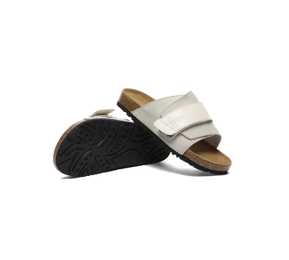 EVERAU® Adjustable Strap Embossed Slip-on Summer Sandal Slides Terrain