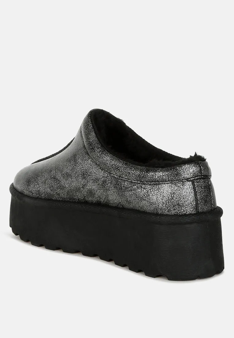 Faux Leather Platform Classic Slip-On by RUW