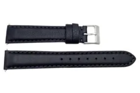 FITS Swiss Army Garrison Series Black Leather 16mm Watch Band