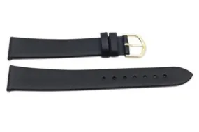 FITS Timex Black Calfskin Leather 18mm Long Watch Band