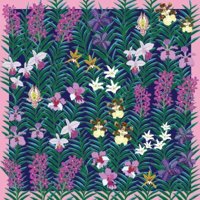 Gardens of Enchanting Delights Premium Silk Scarf