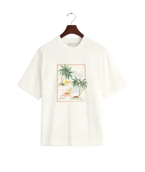 Hawaiian Print T-shirt - White