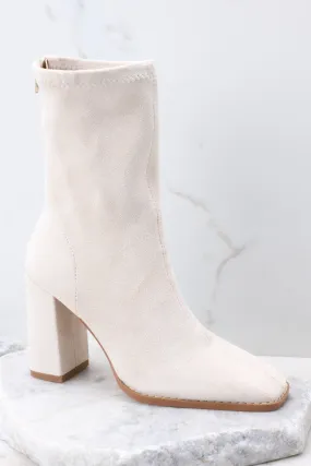 I Mean Love Ivory Ankle Boot