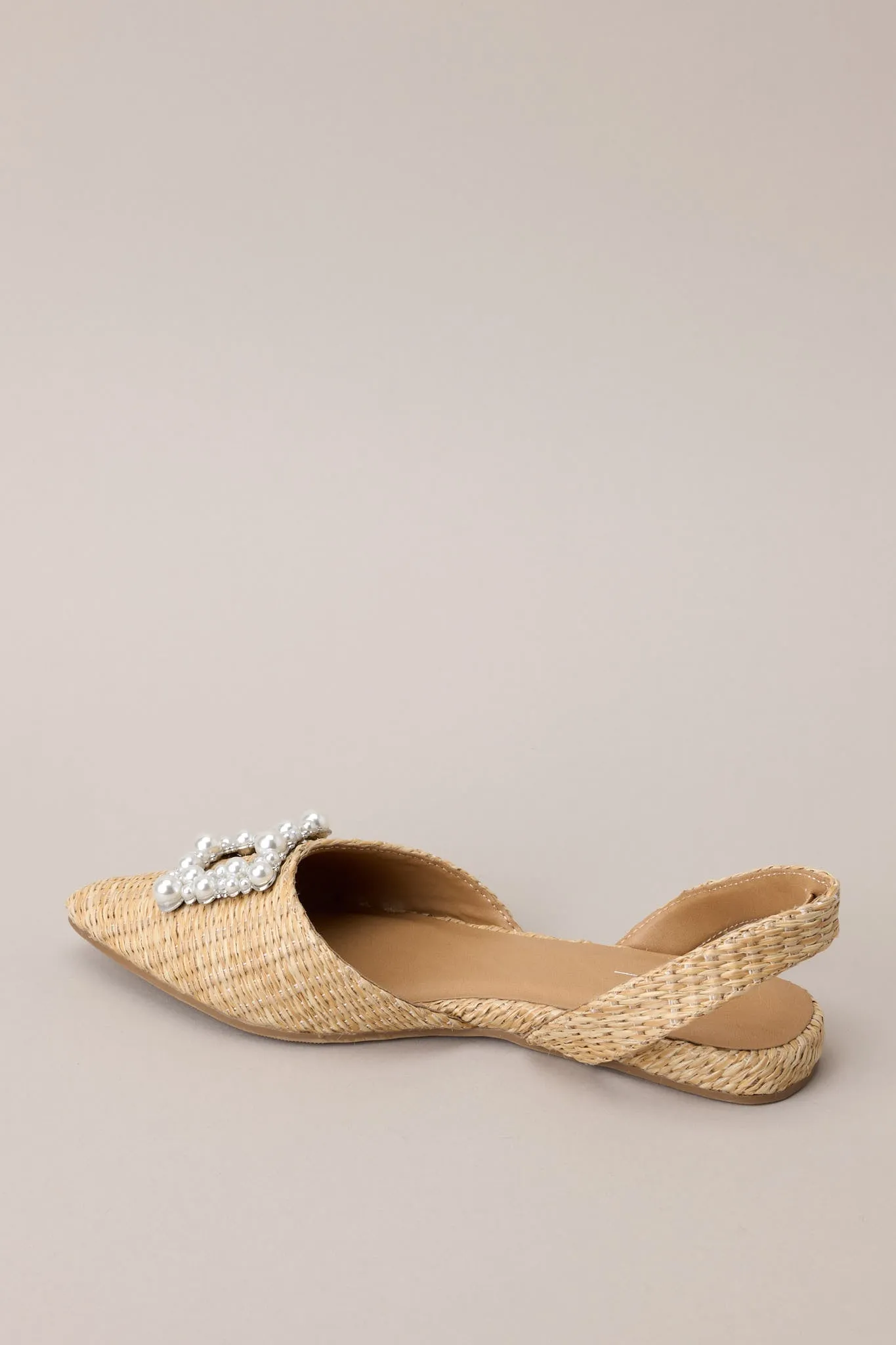 Island Elegance Raffia Pearl Flats