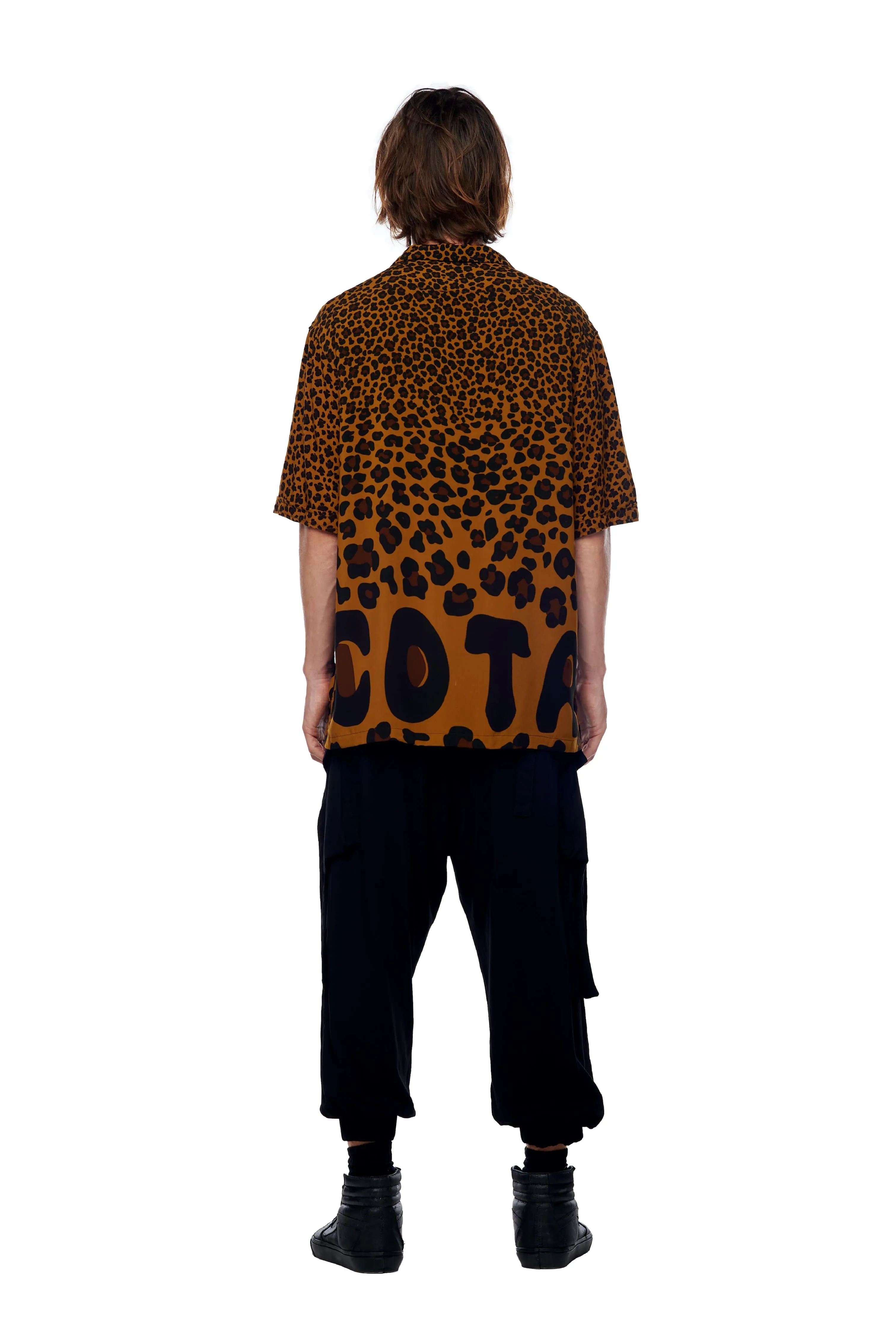 LEOPARD PRINT SHORT SLEEVE SHIRT