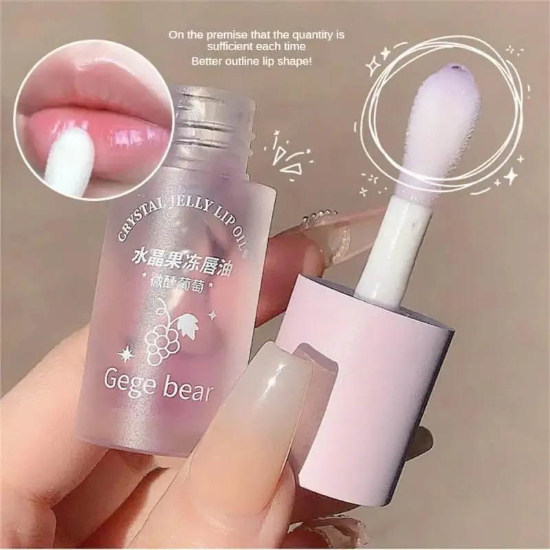 Lip Glaze Soft Lasting Repair Waterproof Lip Honey Crystal Jelly Lip Oil Mirror Lip Gloss Lipstick Pen Moisturising Transparent