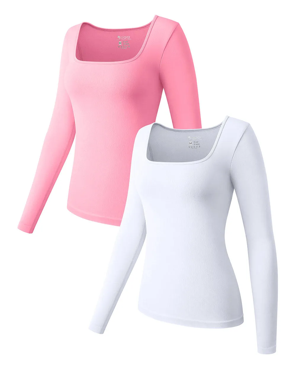 Long Sleeve Square Neck Tops