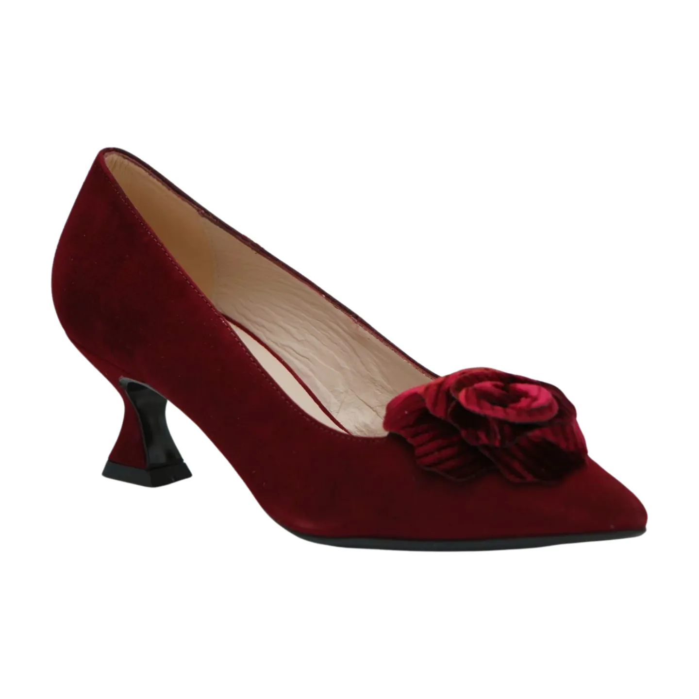 Marian Burgundy Suede Kitten Heel Shoe