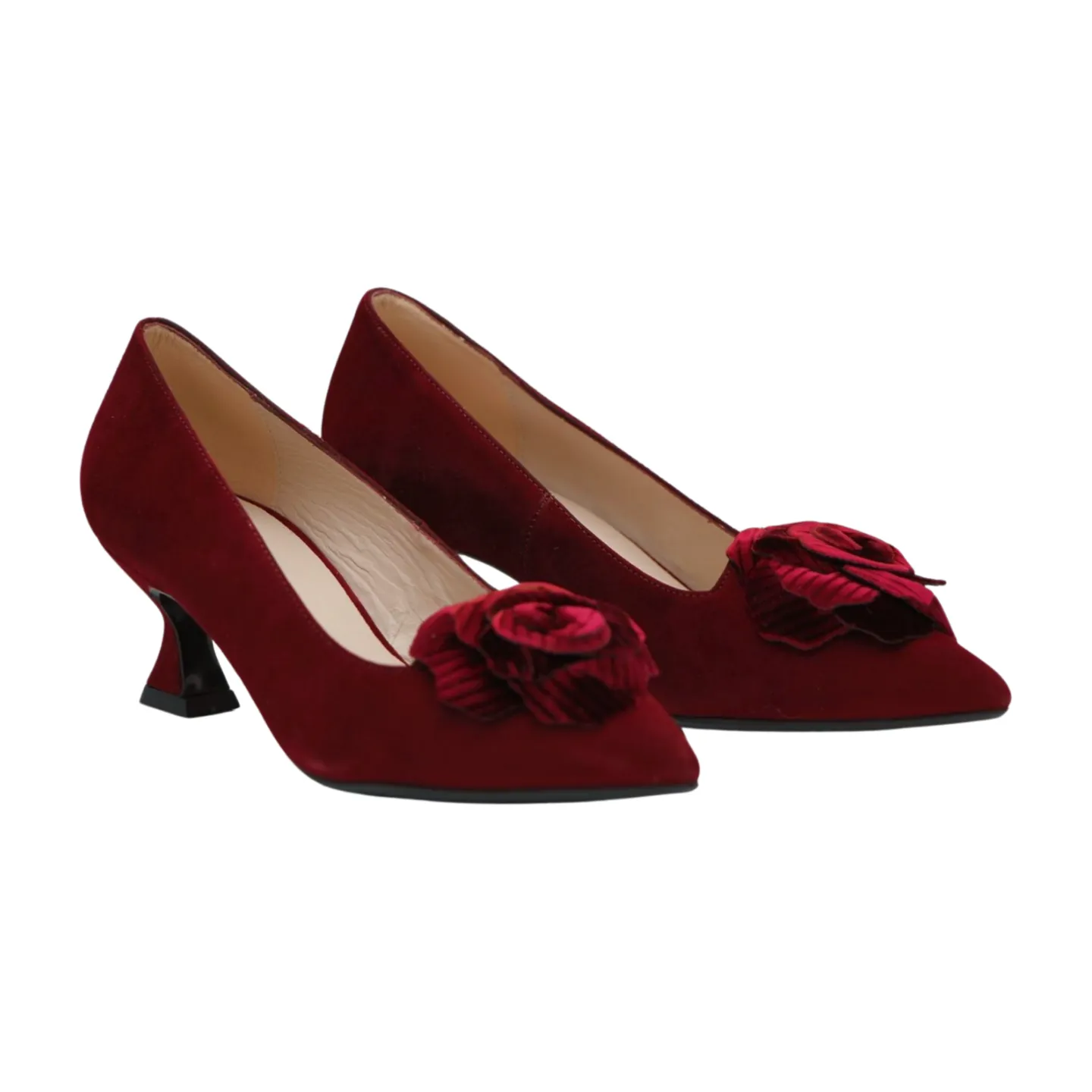 Marian Burgundy Suede Kitten Heel Shoe