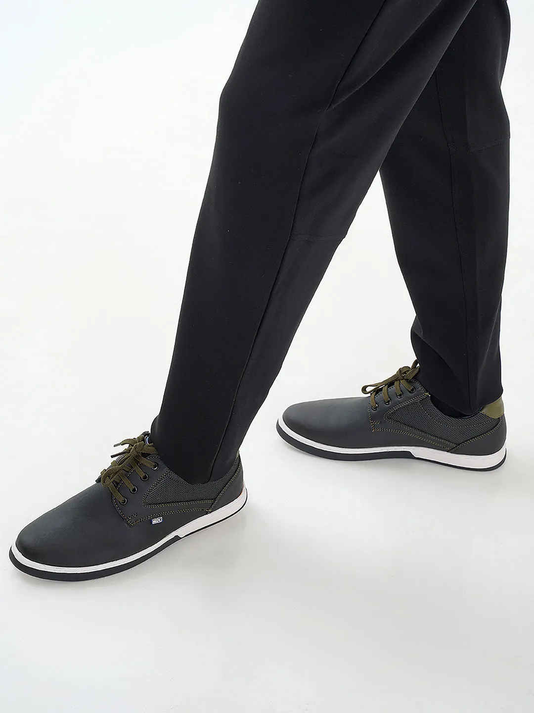 Men's Black Round Toe Lace Up Casual (IX1017)