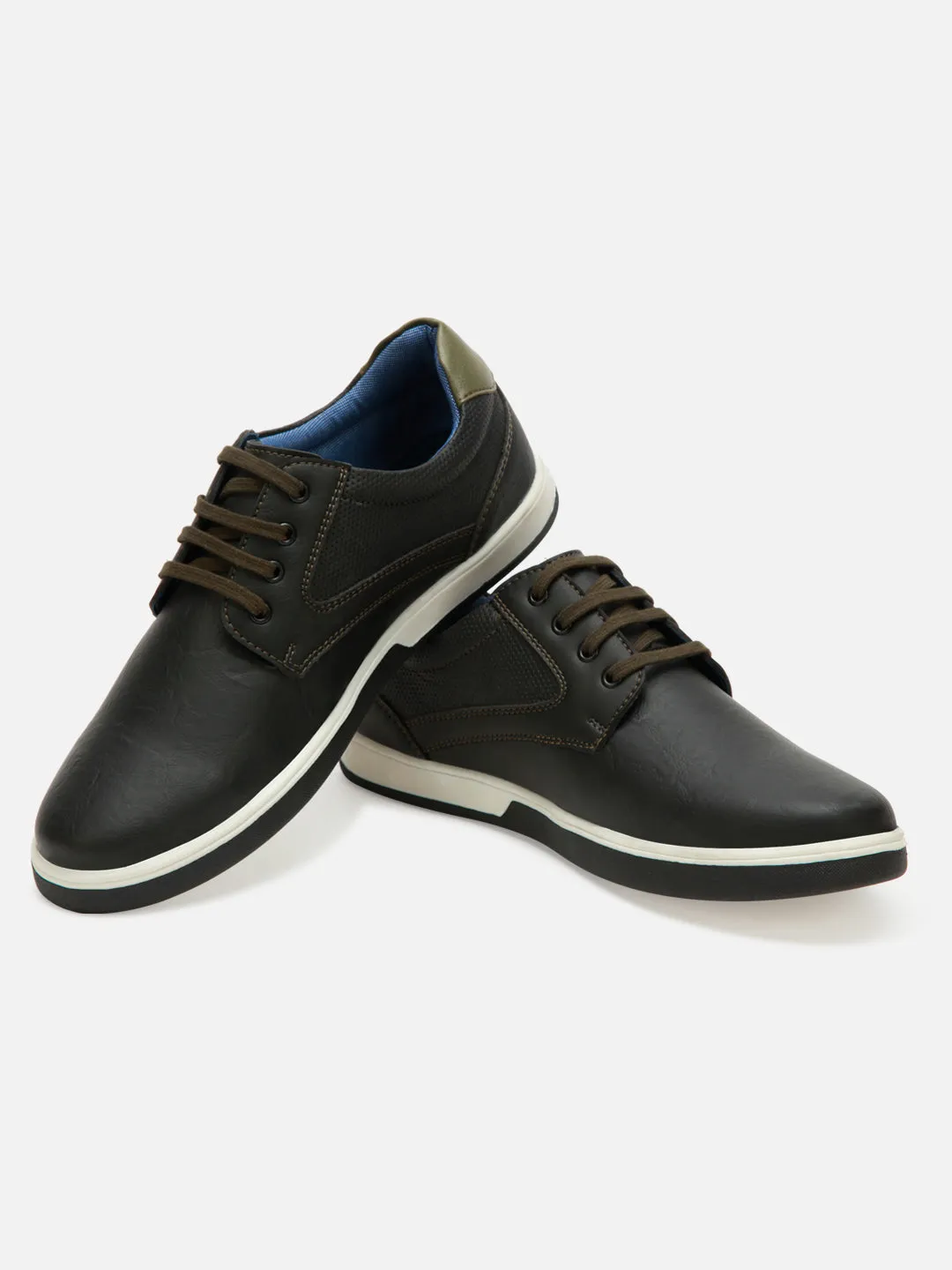 Men's Black Round Toe Lace Up Casual (IX1017)