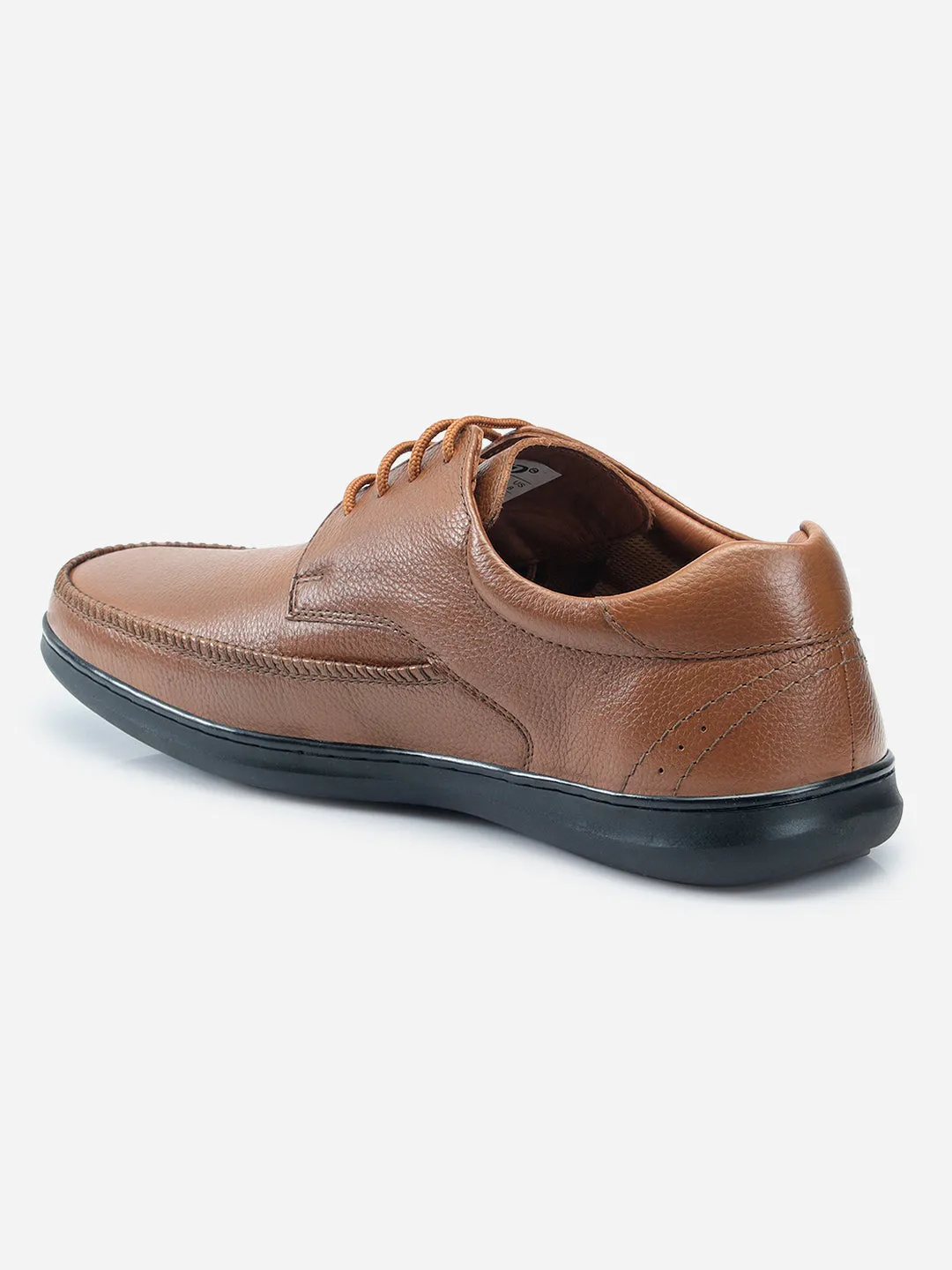 Men's Tan Regular  Moc Toe Lace Up Semi Formal (ID2150)