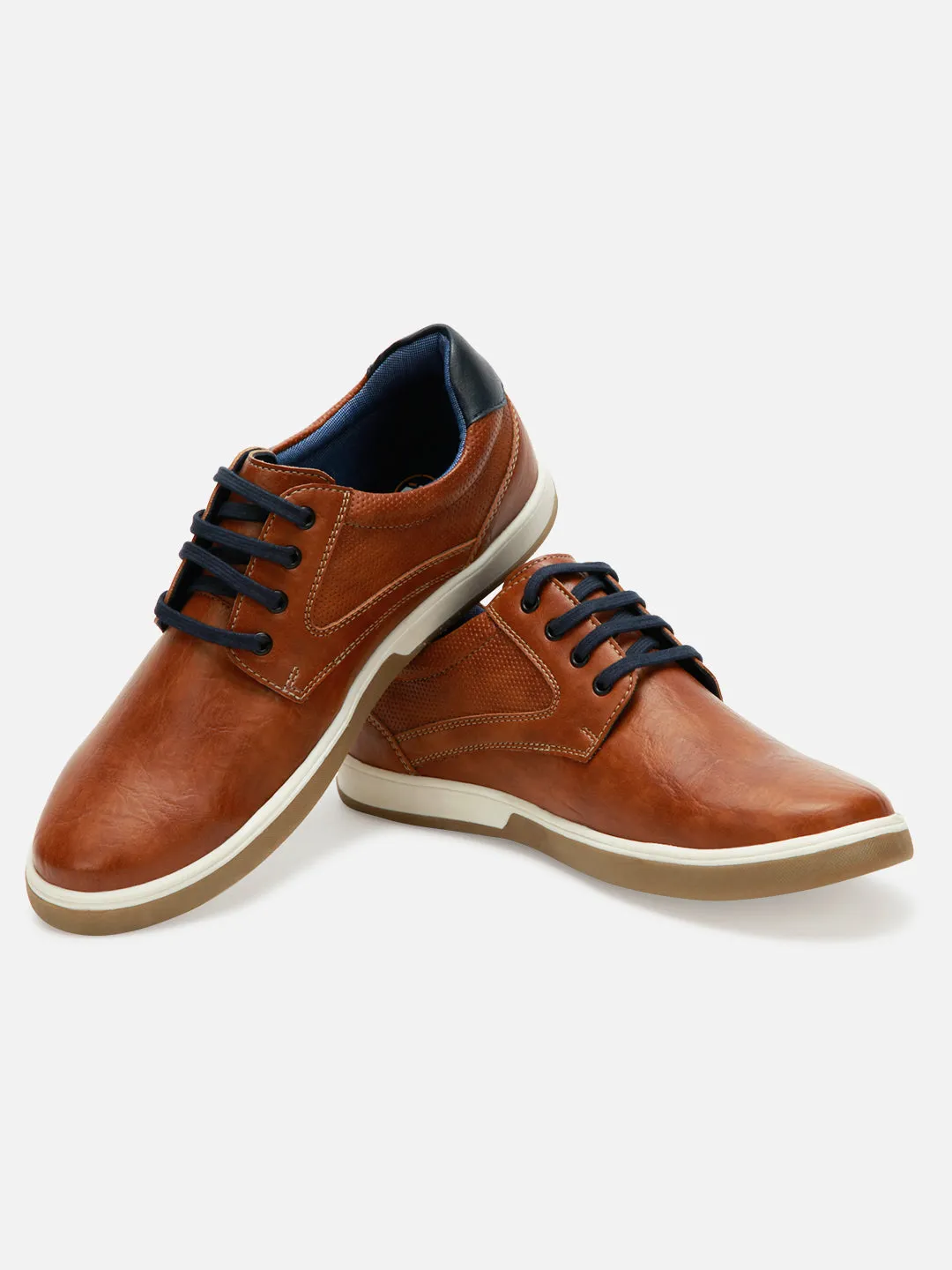 Men's Tan Round Toe Lace Up Casual (IX1017)