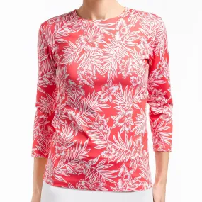 Shaped Knit Tee in Hawaiian Coral