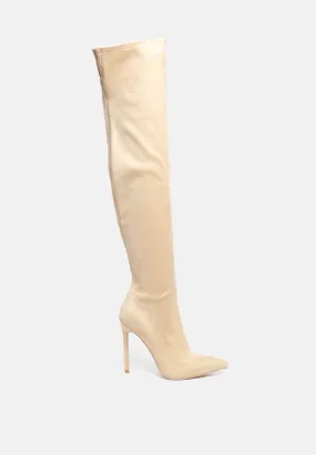 Tilera Stretch Over The Knee Stiletto Boots By Ruw