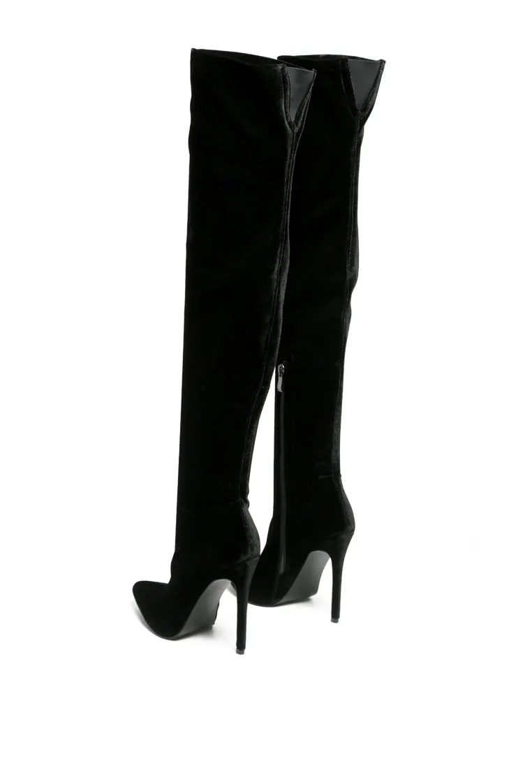 Tilera Stretch Over The Knee Stiletto Boots By Ruw