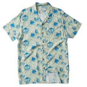 Vintage Hawaiian Camp Collar Shirt - Batik Print